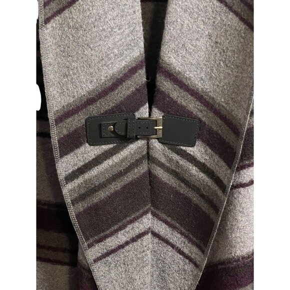 Savile Row Co Women's Wool Blend Striped Shawl/Cardigan SIZE-MEDIUM - Picture 5 of 7